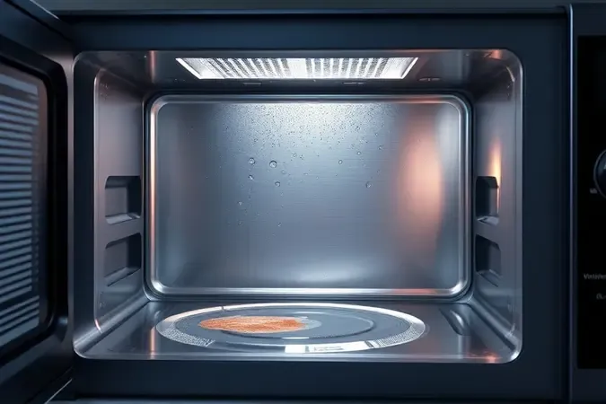 Causas da ferrugem interna em micro-ondas: umidade e condensação danificando a superfície metálica do eletrodoméstico.