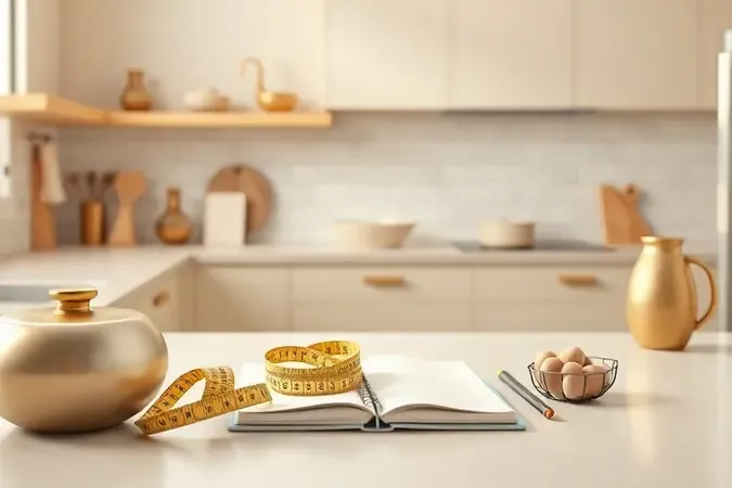 Ambiente conceitual de planejamento de cozinha moderna para escolha de eletrodomésticos