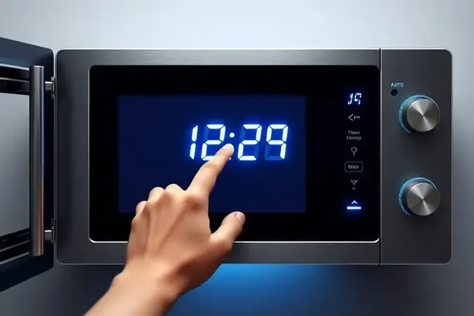 Painel digital touch da linha Brastemp Ative com display de relógio e interface moderna em vidro