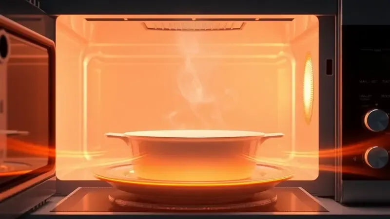 Desempenho e potência de aquecimento do micro-ondas Continental 34 litros em render 3D