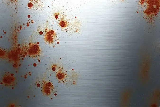 Superfície metálica sendo lixada para remoção de ferrugem antes da pintura do micro-ondas.
