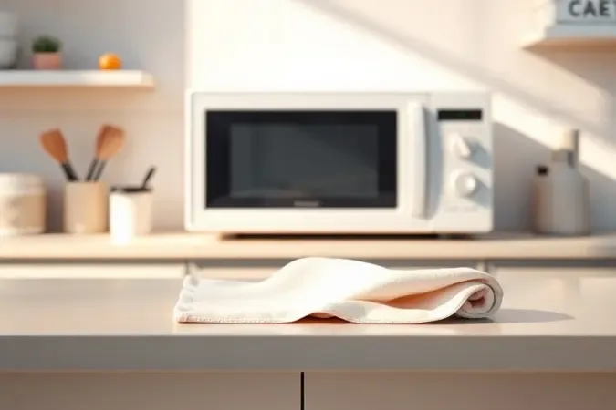 Micro-ondas limpo e protegido com técnicas preventivas para evitar amarelamento futuro do plástico.