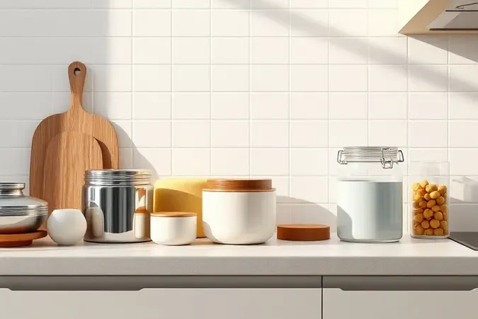 Composição conceitual de recipientes de cozinha para segurança no uso do micro-ondas